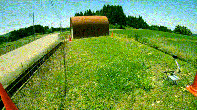 one robot mowing. one robot mowing.
